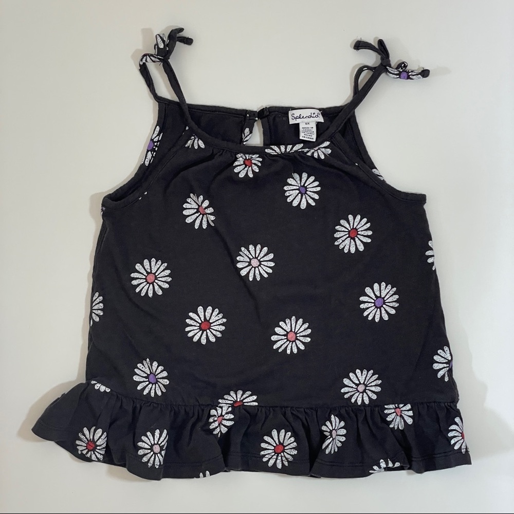 Splendid Daisy Print Sleeveless Top